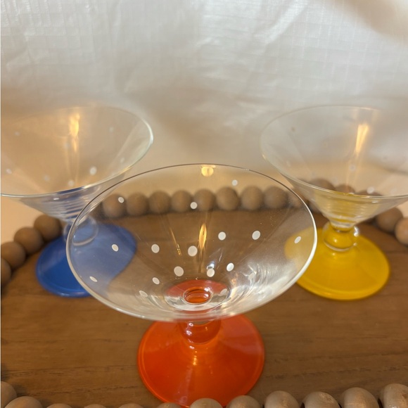 Other - Colorful Polka Dot Glasses Set
